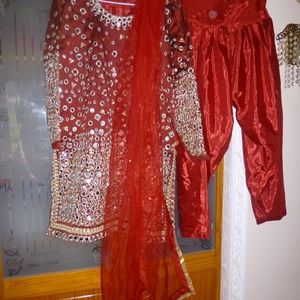 Indian Punjabi Suit Red